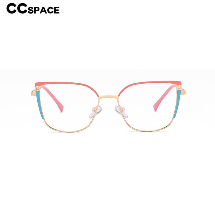 CCspace Unisex Children's Full Rim Square Alloy Eyeglasses 56538 Full Rim CCspace