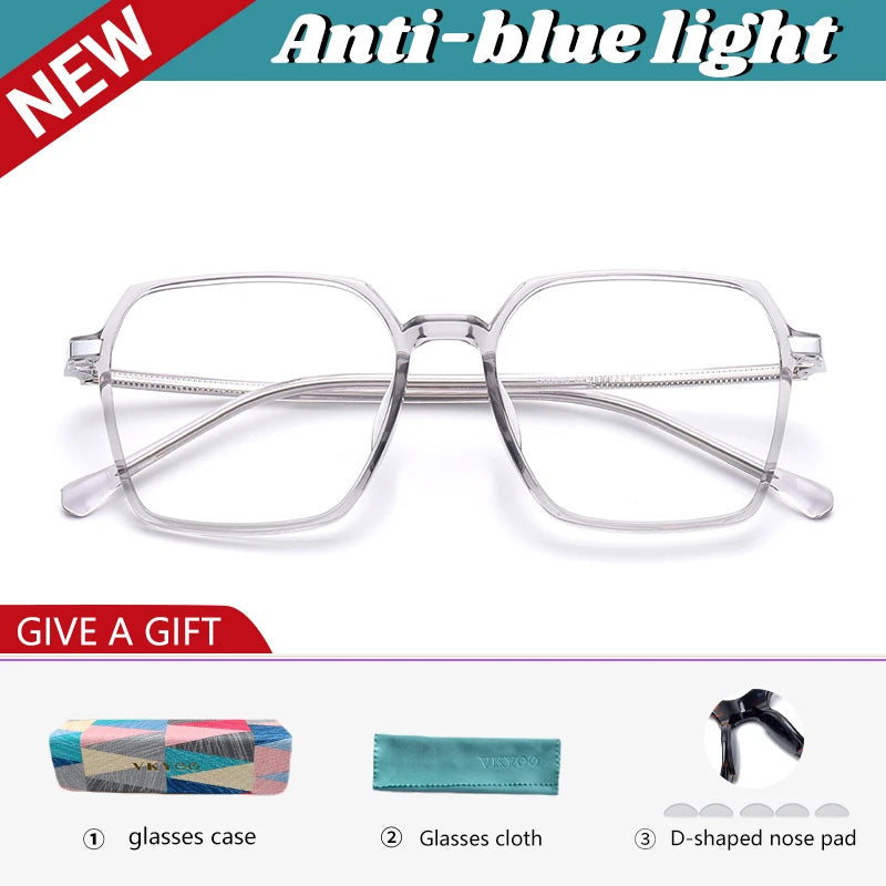 Vicky Women's Full Rim Polygon Square Tr 90 Alloy Reading Glasses 630461