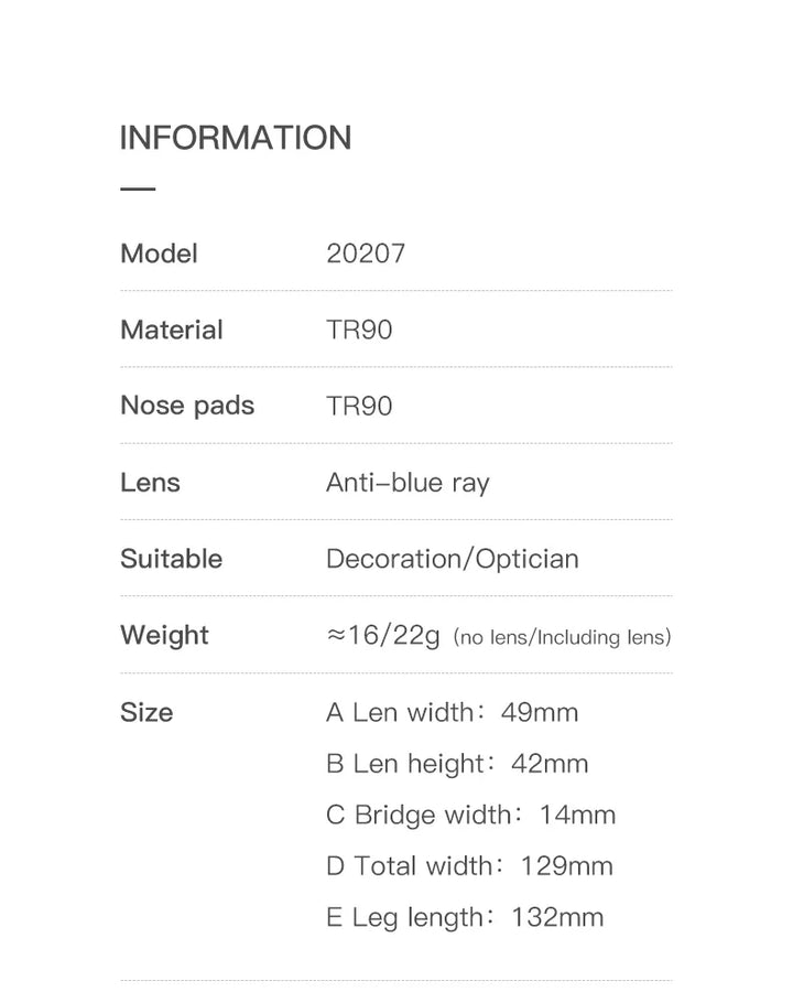 Oveliness Youth Unisex Full Rim Square Tr 90 Titanium Eyeglasses 20207 Full Rim Oveliness