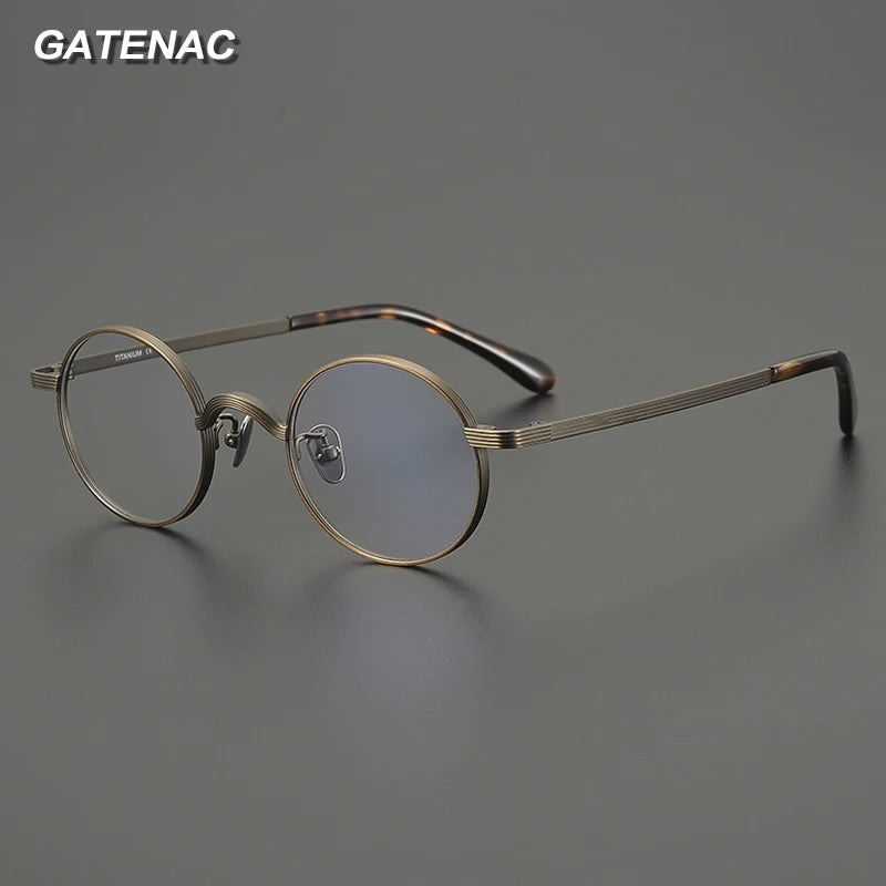 Gatenac Women's Full Rim Oval Square Titanium Eyeglasses Gxyj2116