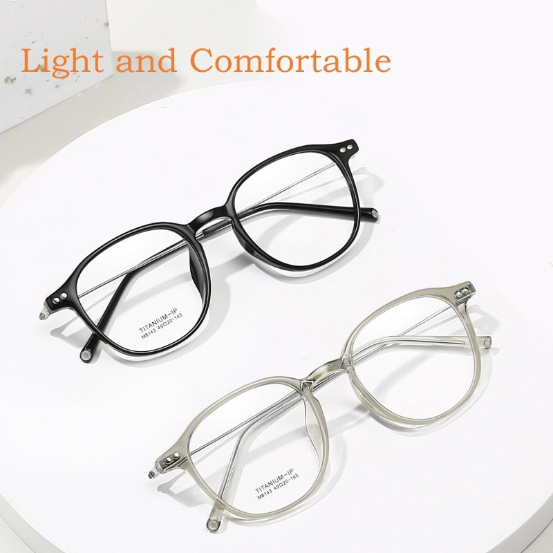 Yimaruili Unisex Full Rim Square Tr 90 Titanium Eyeglasses M8143 Full Rim Yimaruili Eyeglasses   