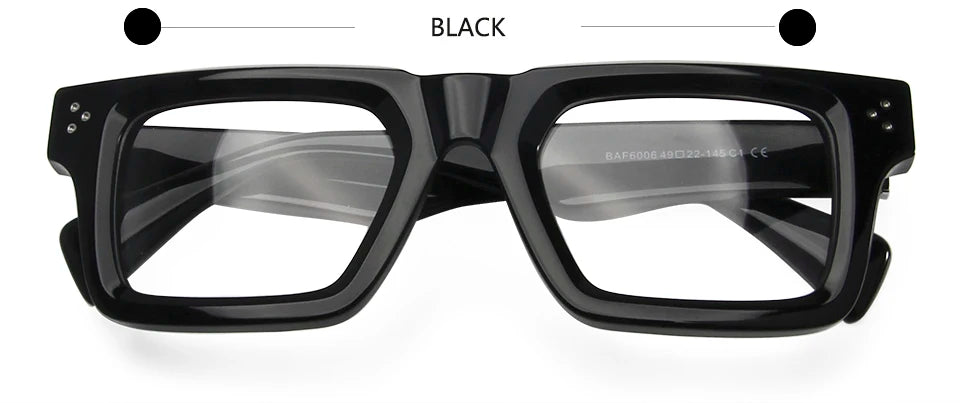 Esnbie Unisex Full Rim Square Brow Line Thick Acetate Eyeglasses 236006