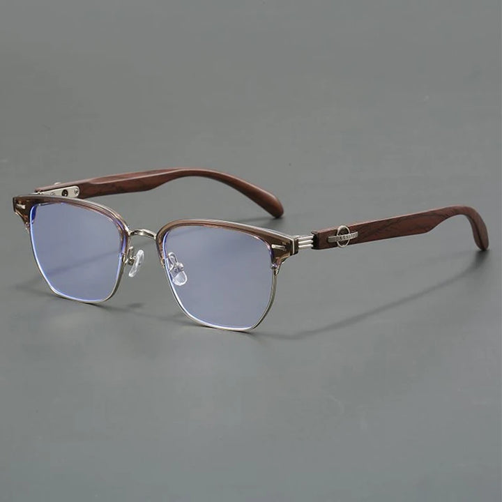 Xbora Unisex Full Rim Oval Square Ultem Alloy Eyeglasses 91015