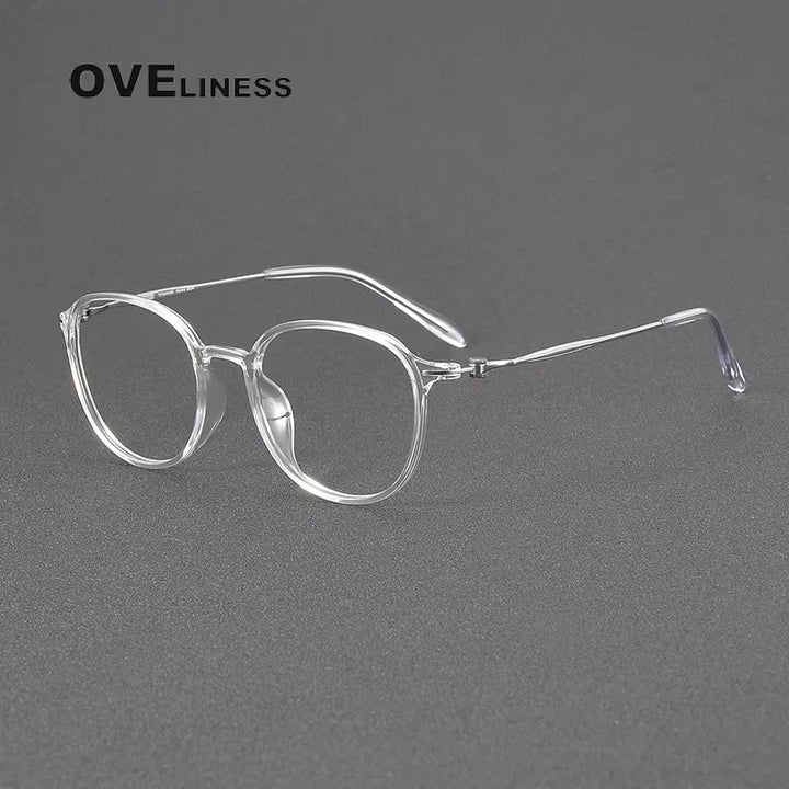 Oveliness Women's Full Rim Oval Square Acetate Titanium Eyeglasses 88666