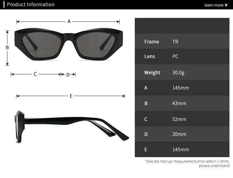 CCspace Unisex Full Rim Cat Eye Tr 90 Titanium Eyeglasses 56842 Full Rim CCspace