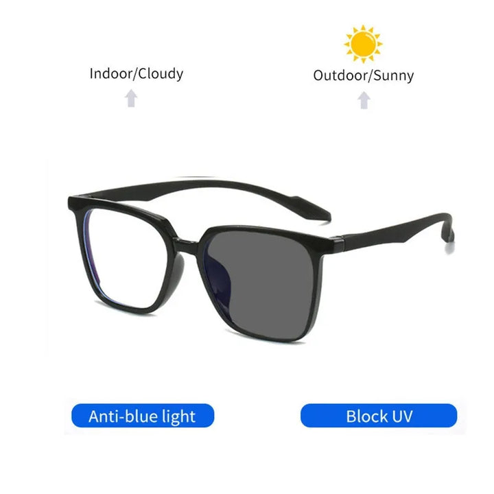 Kocolior Unisex Full Rim Large Square Acetate Hyperopic Reading Glasses 81013 Reading Glasses Kocolior