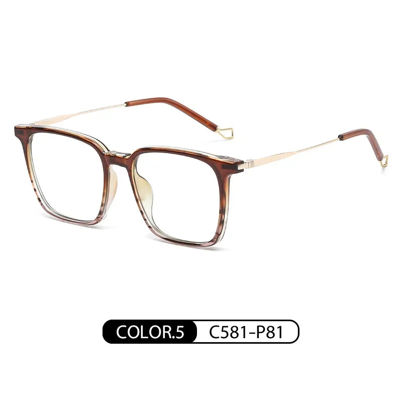 Hotochki Unisex Full Rim Square Tr 90 Alloy Eyeglasses Full Rim Hotochki C5