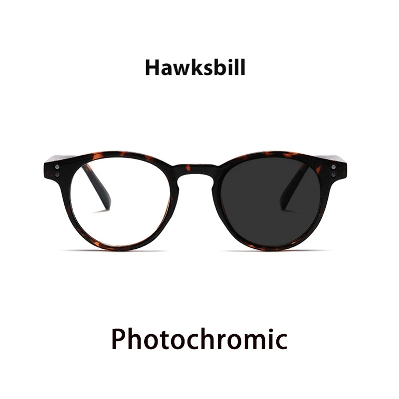 Kocolior Unisex Full Rim Round Acetate Hyperopic Reading Glasses 3313 Reading Glasses Kocolior Photochromic H 0