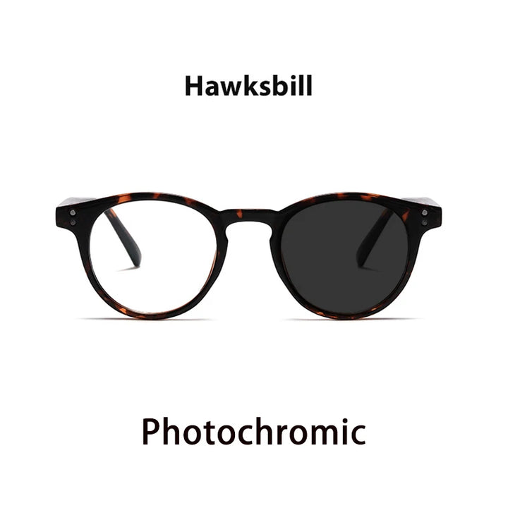 Kocolior Unisex Full Rim Round Acetate Hyperopic Reading Glasses 3313 Reading Glasses Kocolior Photochromic H 0