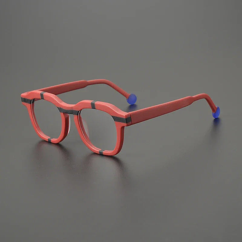 Hewei Unisex Full Rim Big Oval Square Acetate Eyeglasses 49150 Full Rim Hewei C6 CHINA