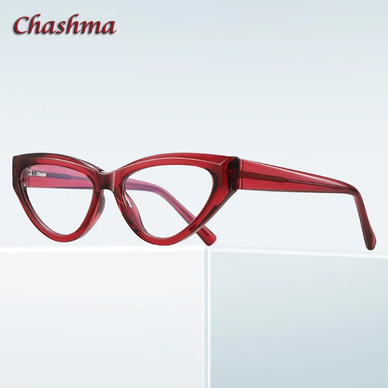 Chashma Ochki Women's Full Rim Cat Eye Tr 90 Titanium Eyeglasses 312153