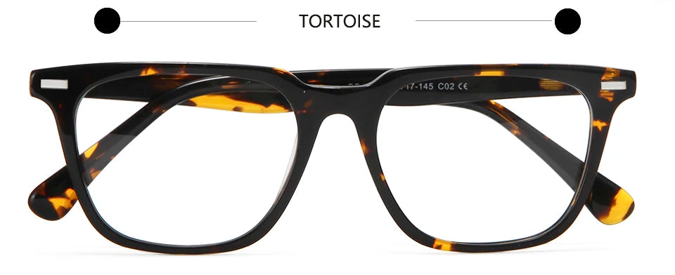 Esnbie Unisex Full Rim Square Acetate Eyeglasses 21201