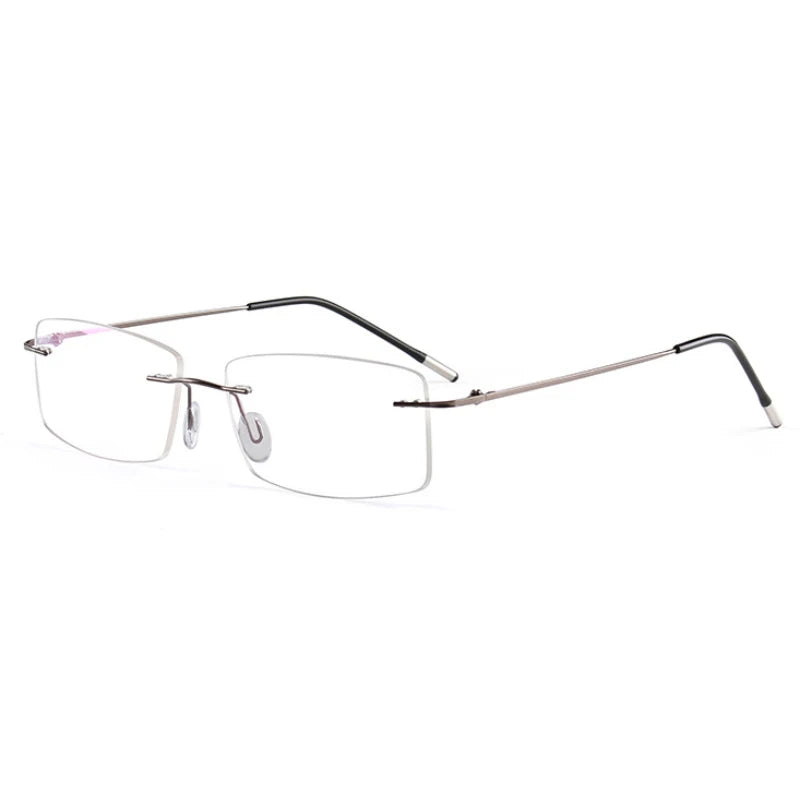 Hotochki Women's Rimless Square Titanium-Alloy Eyeglasses 491002