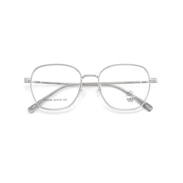 Xbora Unisex Full Rim Polygon Square Alloy Eyeglasses 15568