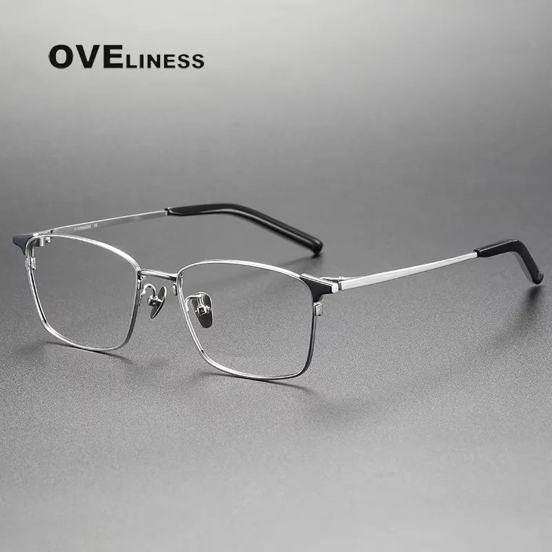 Oveliness Women's Full Rim Square Titanium Eyeglasses 68961
