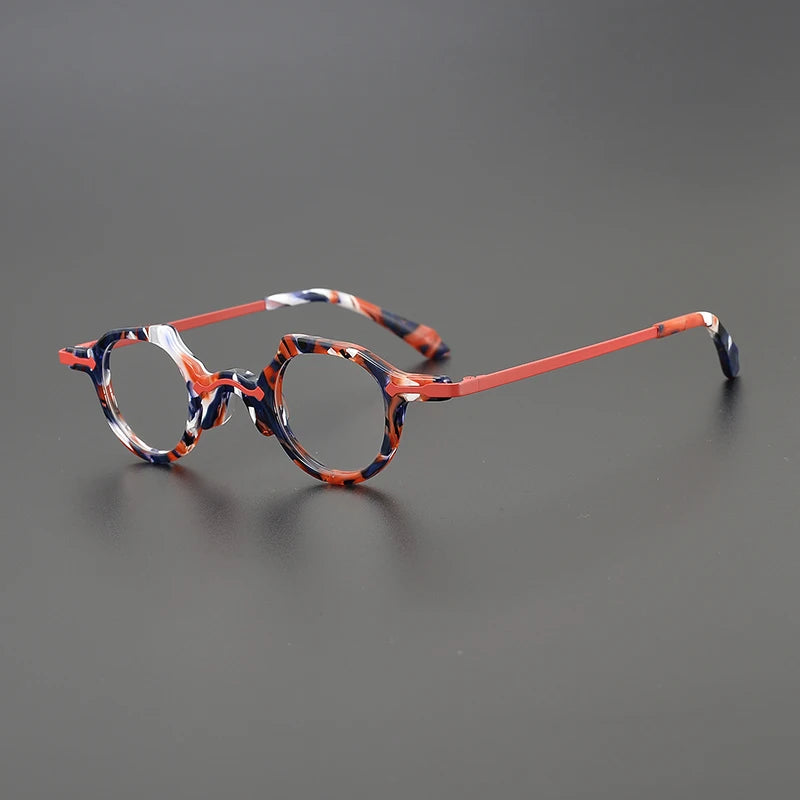 Nobler Unisex Full Rim Brow Line Round Acetate Eyeglasses 1941 Full Rim Nobler C6