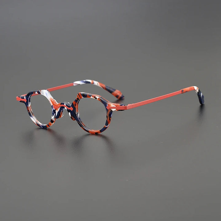 Nobler Unisex Full Rim Brow Line Round Acetate Eyeglasses 1941 Full Rim Nobler C6