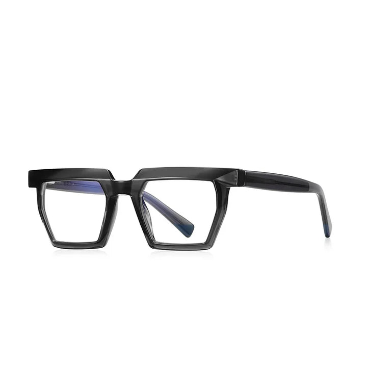 Kocolior Unisex Full Rim Square Large Acetate Hyperopic Reading Glasses 2144 Reading Glasses Kocolior Black 0 