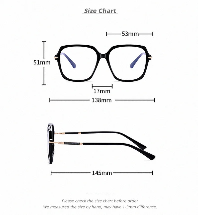 Ralferty Women's Full Rim Square Acetate Eyeglasses 82248