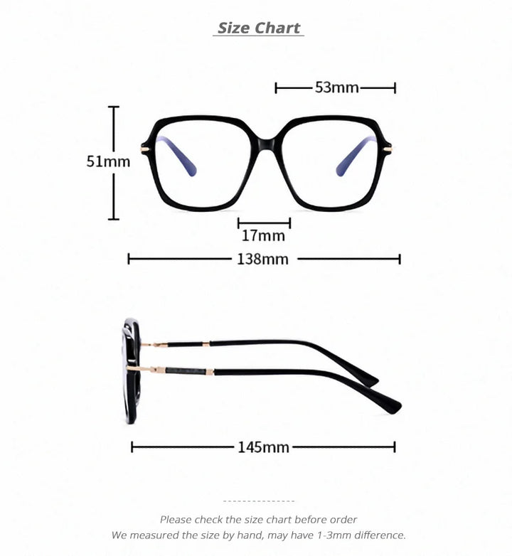 Ralferty Women's Full Rim Square Acetate Eyeglasses 82248