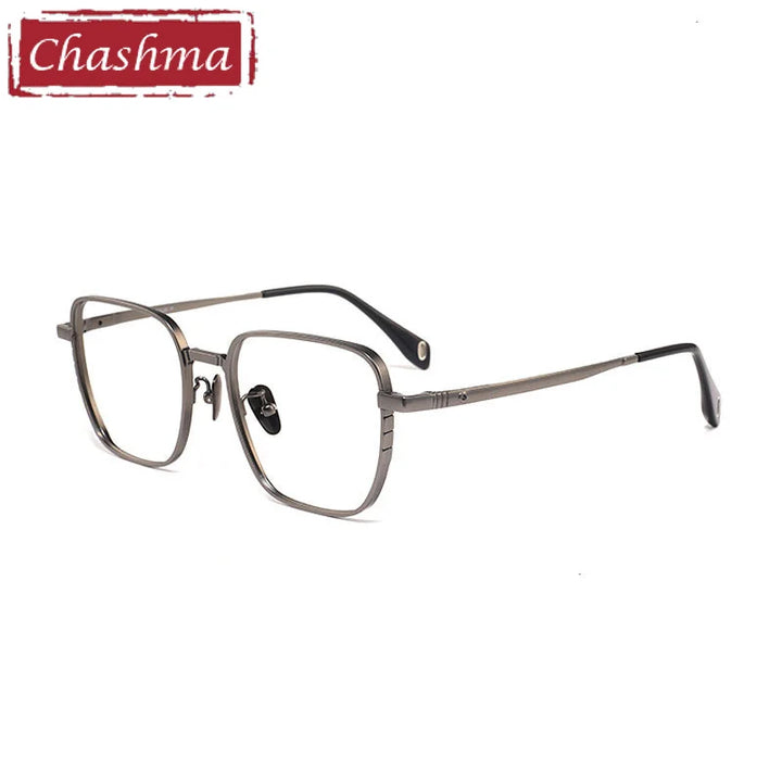 Chashma Ottica Men's Full Rim Polygon Square Titanium Eyeglasses 41007