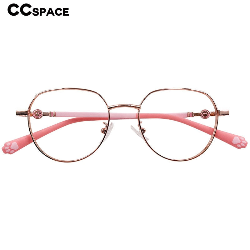 CCspace Unisex Youth Full Rim Round Alloy Eyeglasses 56564 Full Rim CCspace