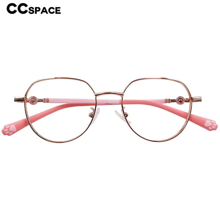 CCspace Unisex Youth Full Rim Round Alloy Eyeglasses 56564 Full Rim CCspace