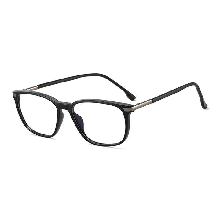Ralferty Men's Full Rim Square Tr 90 Acetate Eyeglasses F95363 Full Rim Ralferty China C2 Matt Black
