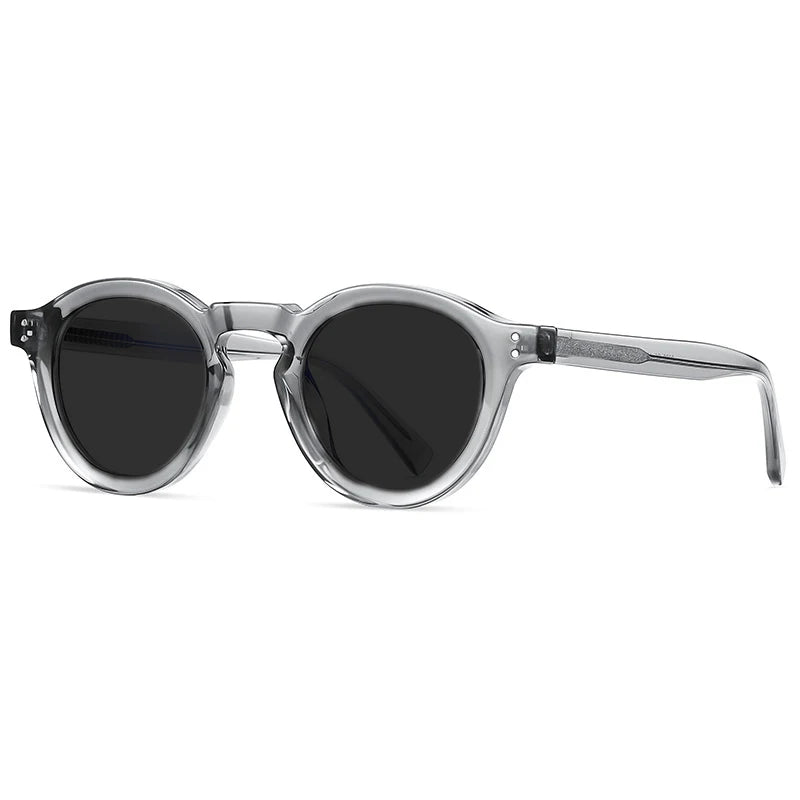 Kocolior Unisex Full Rim Small Round Acetate Eyeglasses Xk2090 Full Rim Kocolior Sunglasses Gray