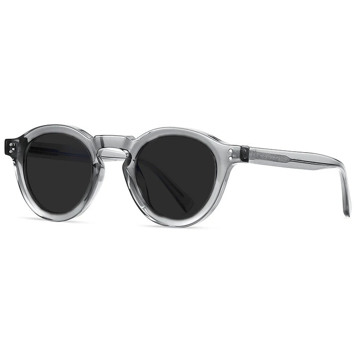 Kocolior Unisex Full Rim Small Round Acetate Eyeglasses Xk2090 Full Rim Kocolior Sunglasses Gray