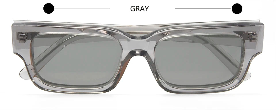 Esnbie Unisex Full Rim Square Thick Acetate Sunglasses 230121