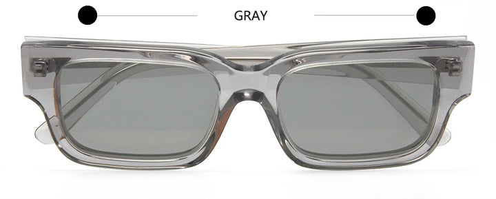 Esnbie Unisex Full Rim Square Thick Acetate Sunglasses 230121