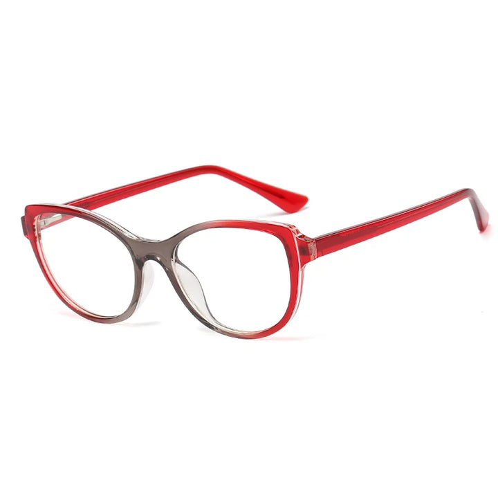 Handoer Women's Full Rim Square Cat Eye Tr 90 Alloy Eyeglasses 93358
