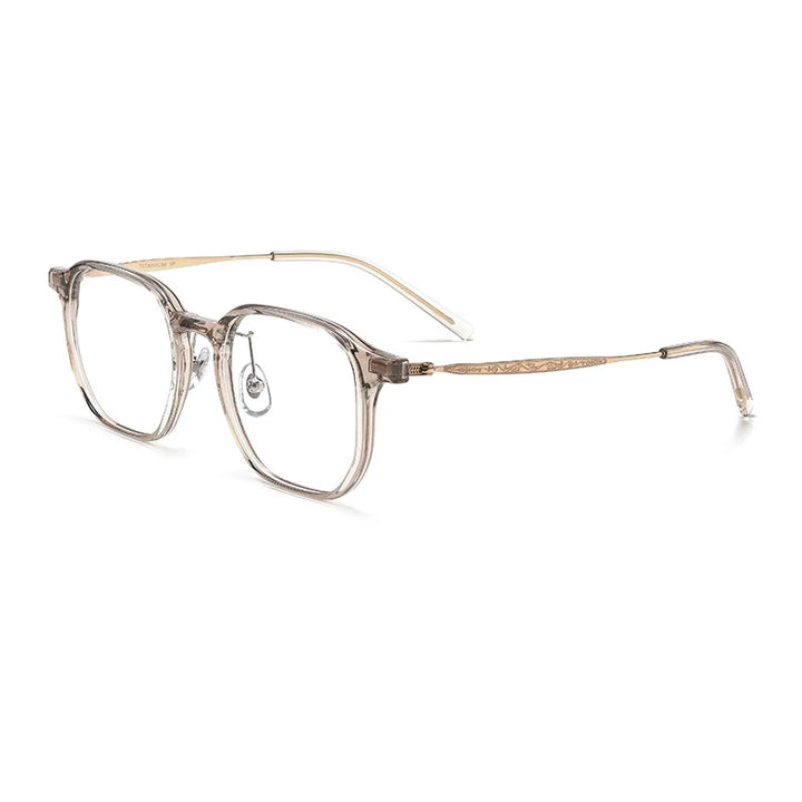 Xbora Unisex Full Rim Polygonal Tr 90 Titanium Eyeglasses 16110