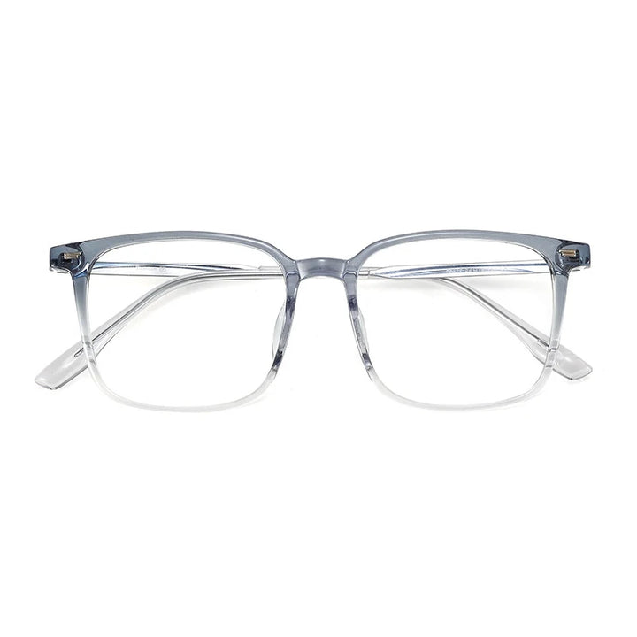 Xbora Unisex Full Rim Square Tr 90 Titanium Alloy Eyeglasses 86117