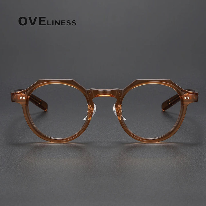 Oveliness Unisex Full Rim Round Acetate Eyeglasses V003 Full Rim Oveliness