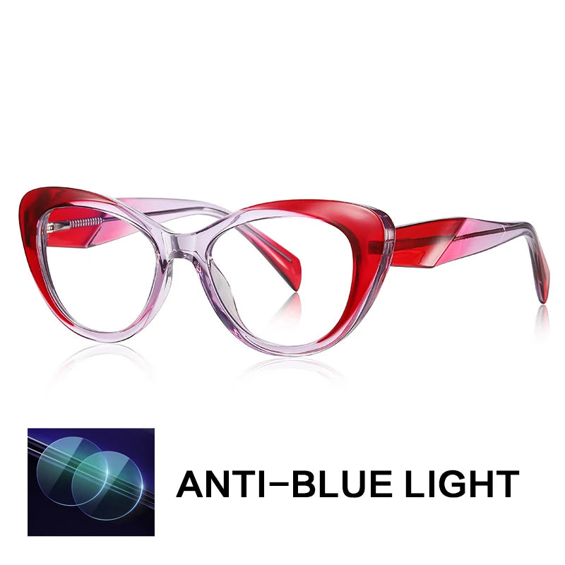 Gatenac Women's Full Rim Cat Eye Tr 90 Titanium Reading Glasses Gx2165