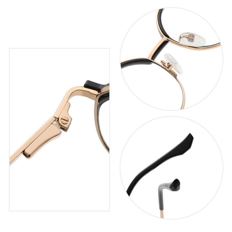 Gmei Women's Full Rim Polygon Alloy Tr 90 Eyeglasses 3201 Full Rim Gmei Optical