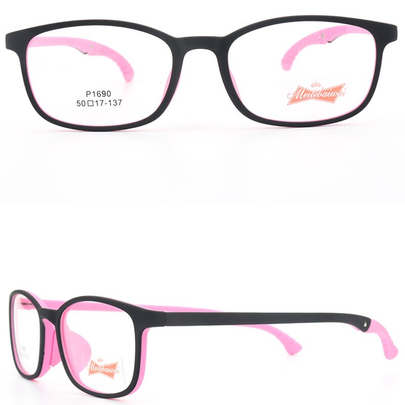 Zirosat Unisex Children's Full Rim Polygon Silicone Square 1690 Full Rim Zirosat C4