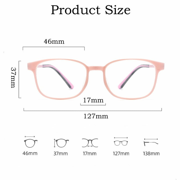 Yimaruili Unisex Youth Full Rim Square Tr 90 Titanium Eyeglasses 99903t Full Rim Yimaruili Eyeglasses