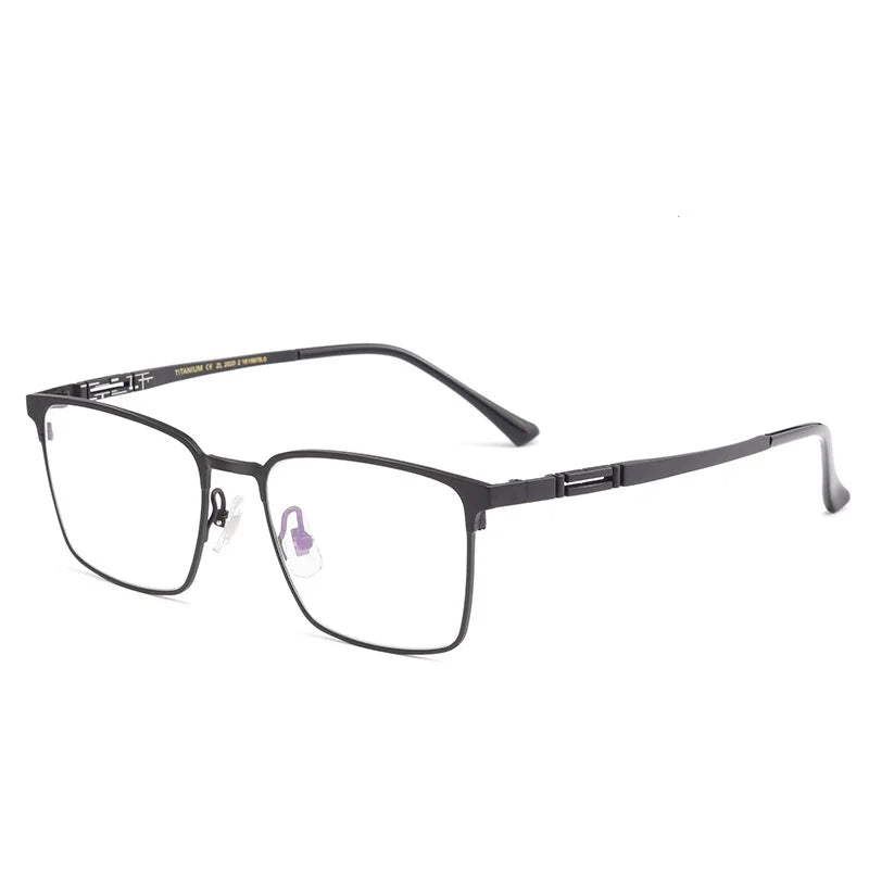 Yimaruili Unisex Full Rim Square Titanium Eyeglasses 70239