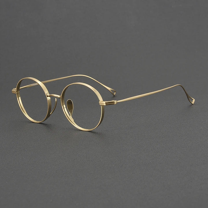 Muzz Unisex Full Rim Round Titanium Eyeglasses 73003