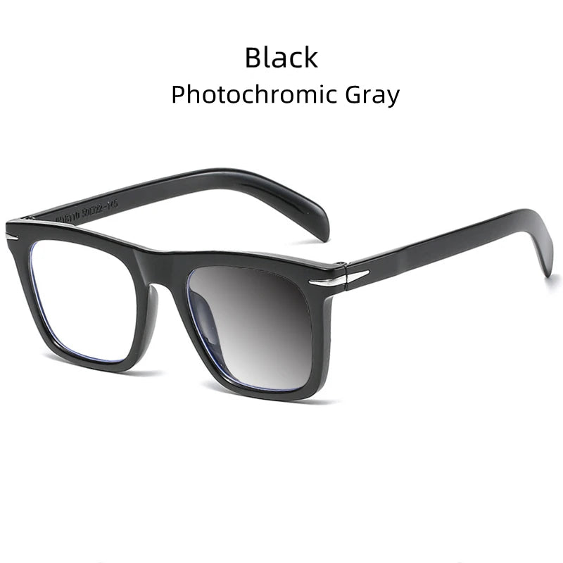 Kocolior Mens Full Rim Square Acetate Reading Glasses 18110 Reading Glasses Kocolior Photochromic Gray +150