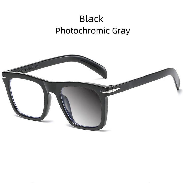 Kocolior Mens Full Rim Square Acetate Reading Glasses 18110 Reading Glasses Kocolior Photochromic Gray +150