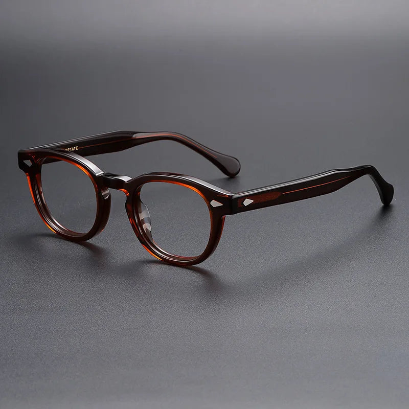 Yimaruili Unisex Full Rim Oval Square Acetate Eyeglasses 56006