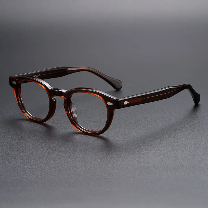 Yimaruili Unisex Full Rim Oval Square Acetate Eyeglasses 56006