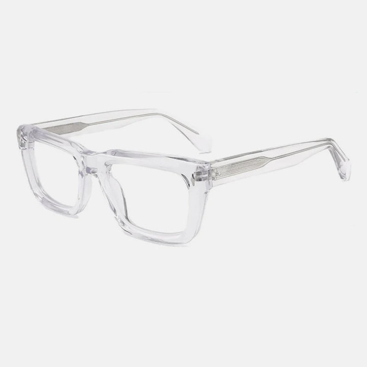 Gatenac Unisex Full Rim Square Acetate Eyeglasses Gxyj1200 Full Rim Gatenac Transparent  