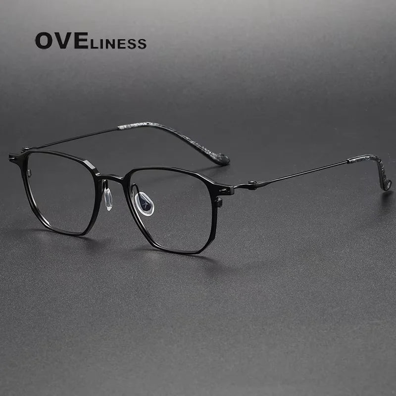 Oveliness Unisex Full Rim Square Titanium Eyeglasses 202317