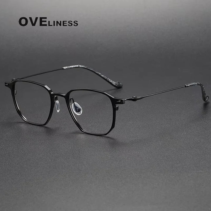 Oveliness Unisex Full Rim Square Titanium Eyeglasses 202317