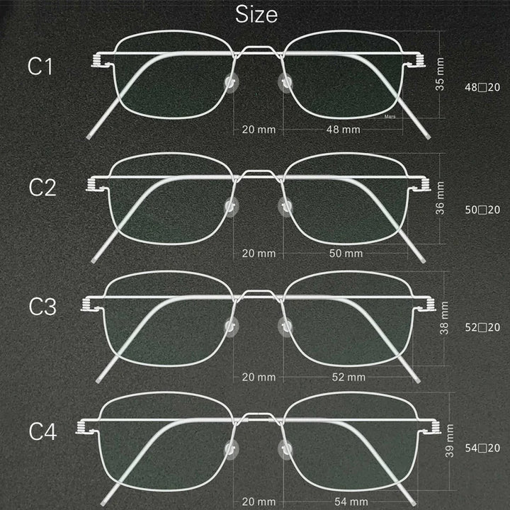 Yujo Unisex Full Rim Oval Square Screwless Steel Eyeglasses 61425